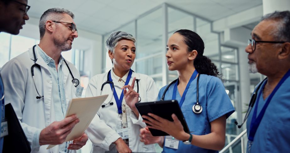 Group of providers in discussion