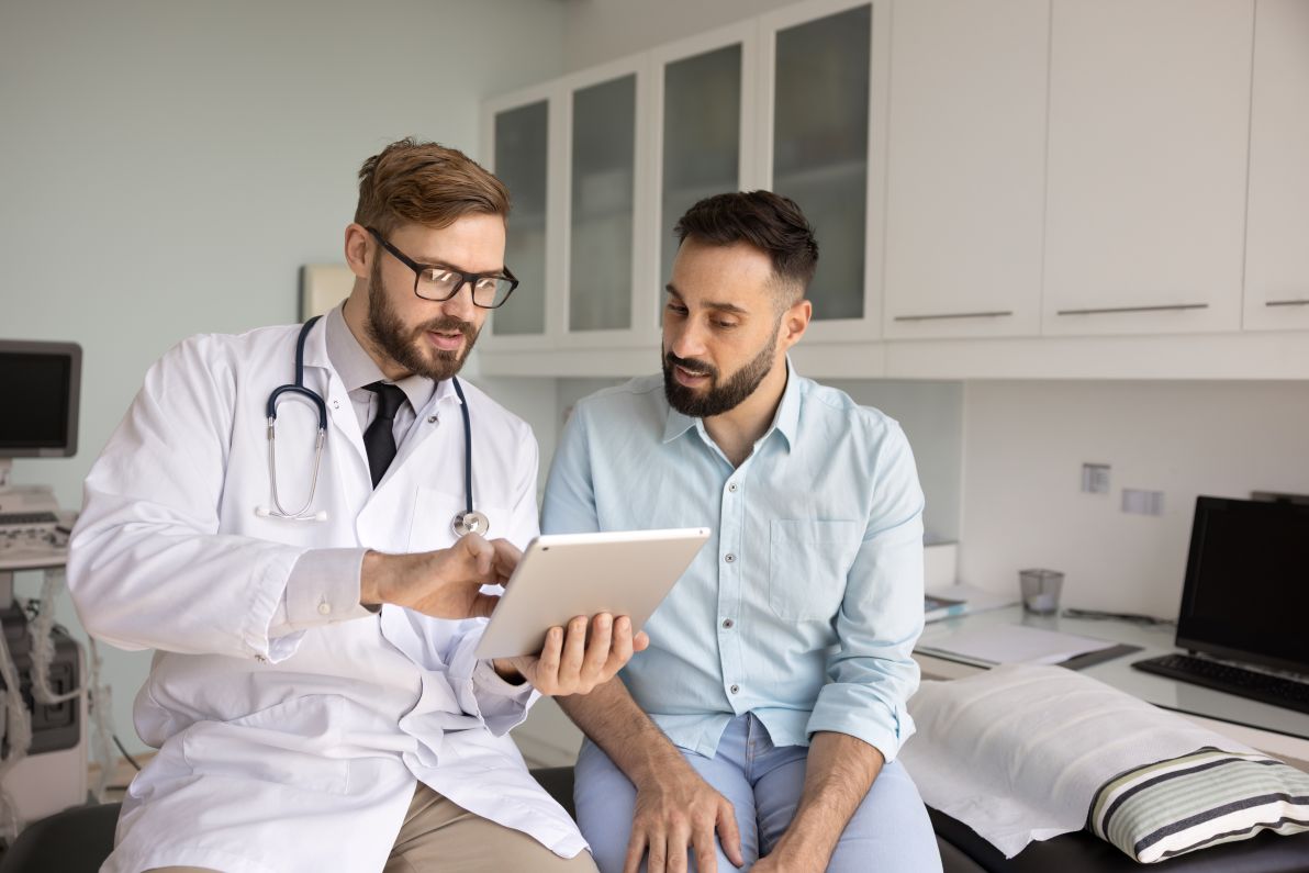 Doctor discussing options with patient
